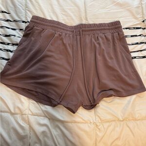 Bobeau Heathered Brown Lounge Shorts